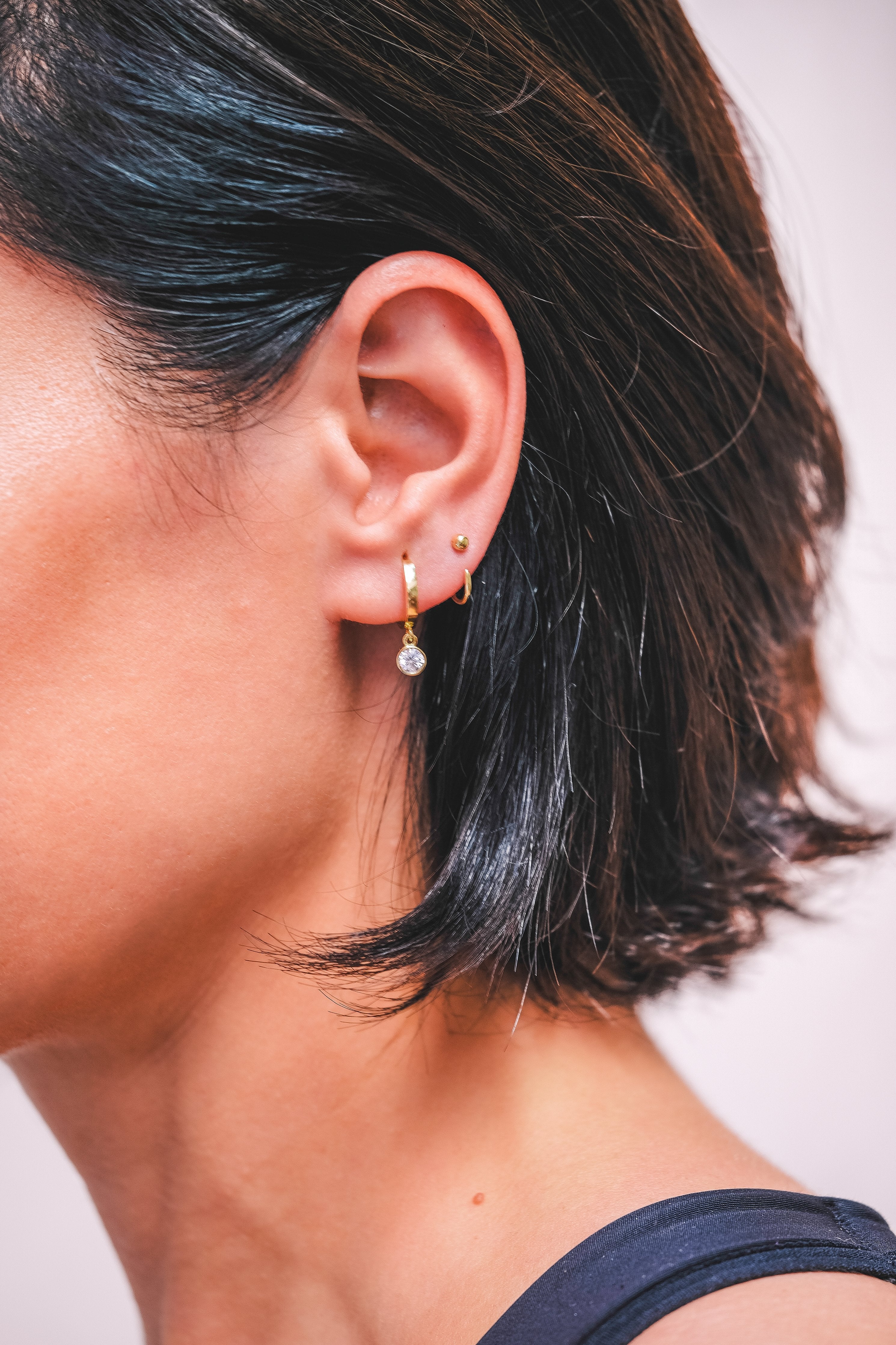Lovable Embellished Single Stone Leverback Earrings in 